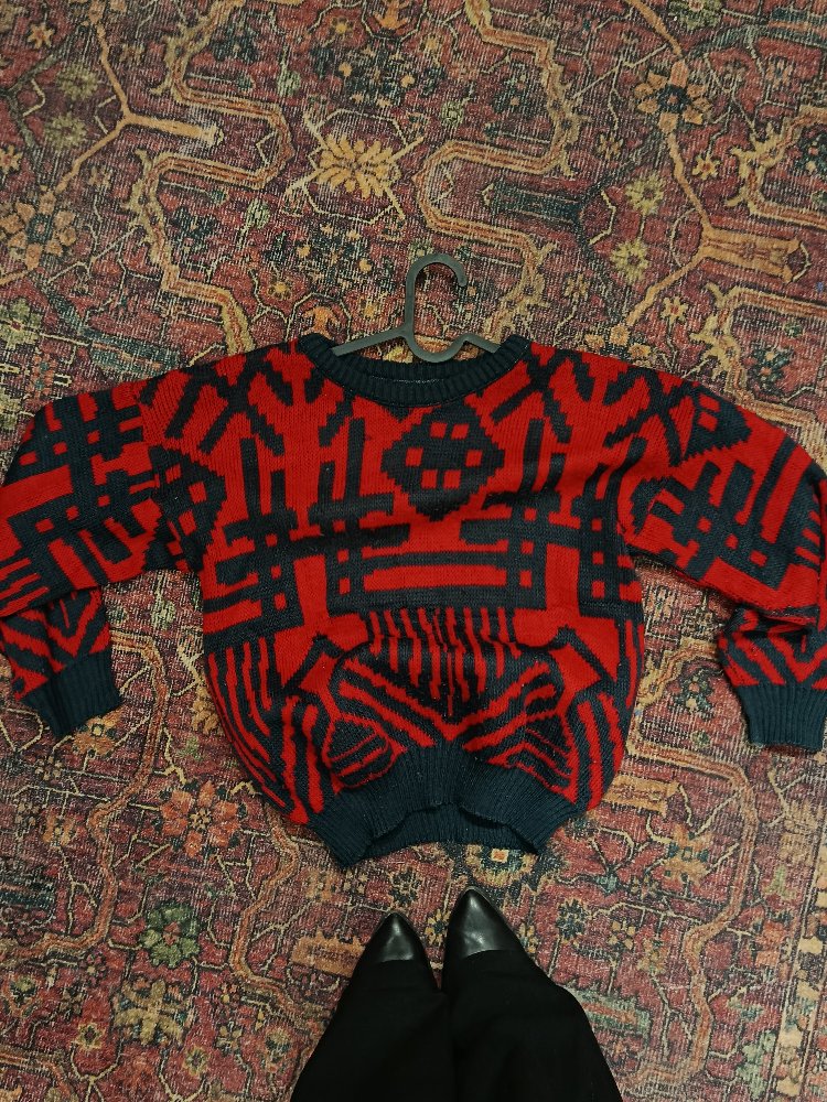 crop kırmızı örme kazak