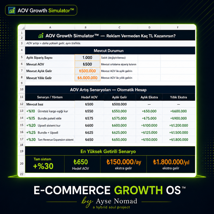 E-Commerce Growth OS™ — E-Ticaret Büyüme Sistemi