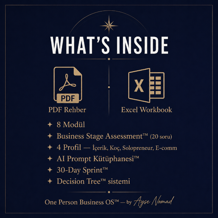 One Person Business OS™ — Tek Kişilik İşin Karar Sistemi