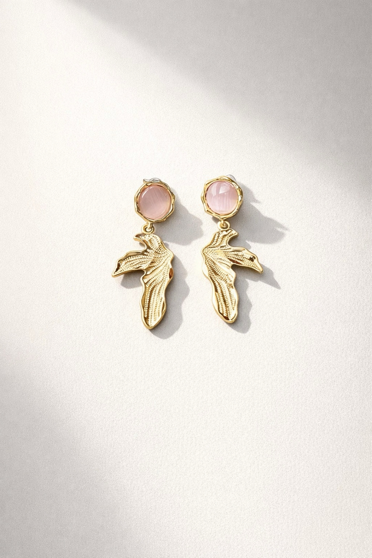 Hiléra Rose Wing Küpe