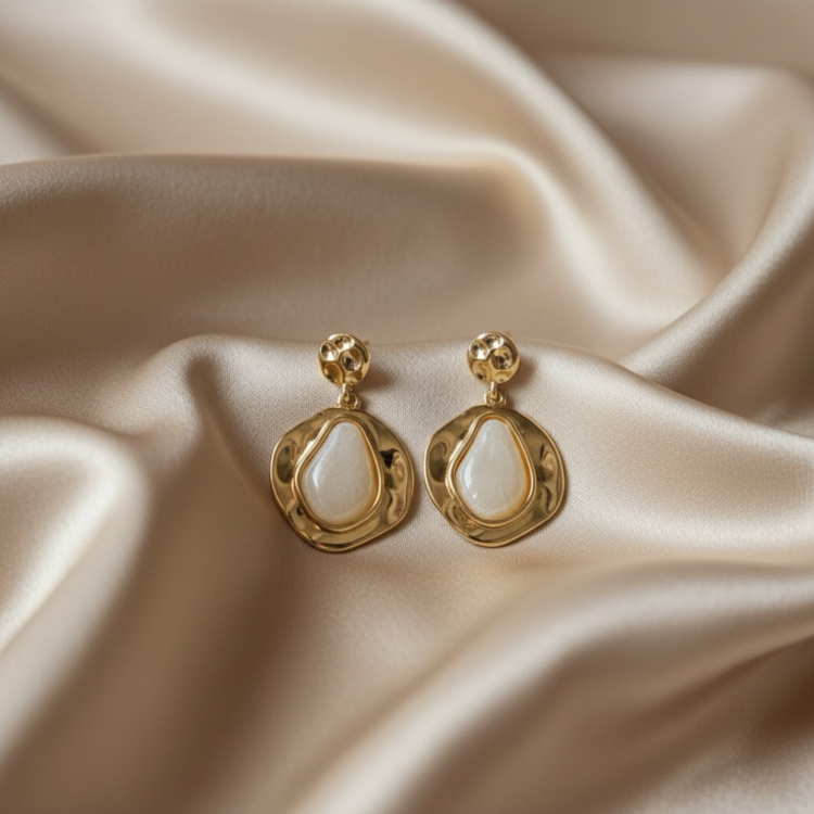 Hiléra Golden Drop Küpe