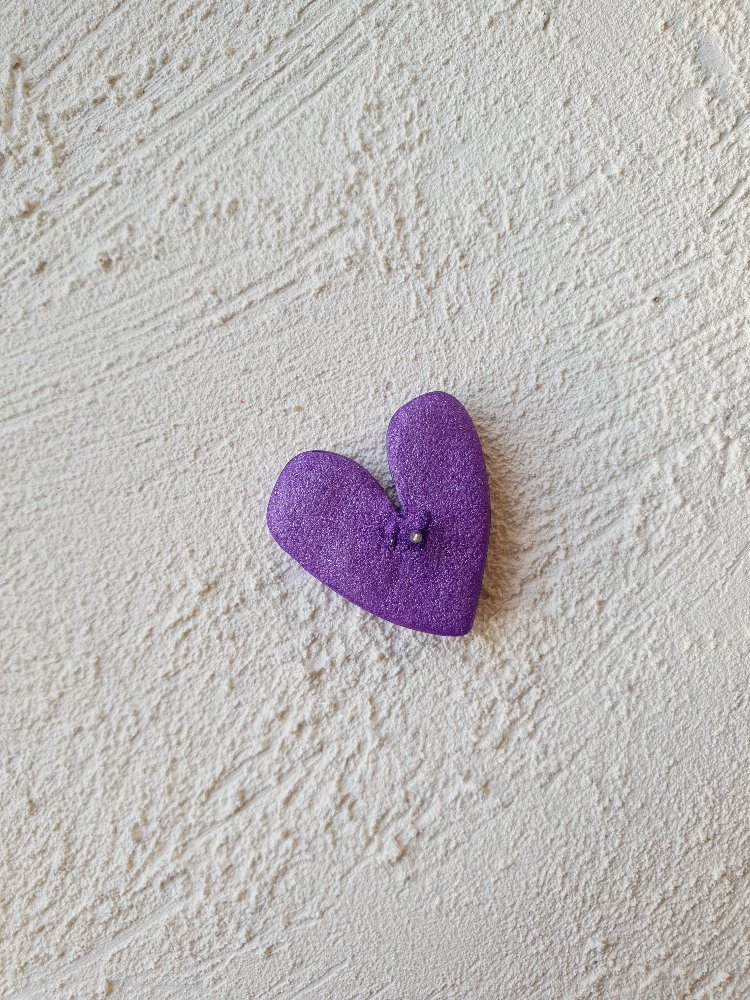 Jelly Hearts Broş Metallic Lilac