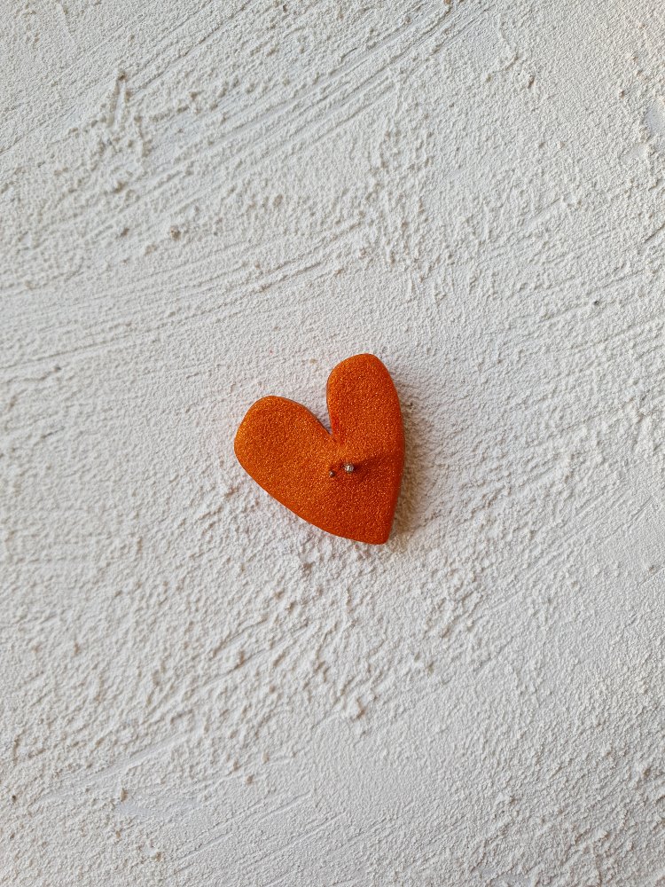 Jelly Hearts Broş Metallic Orange