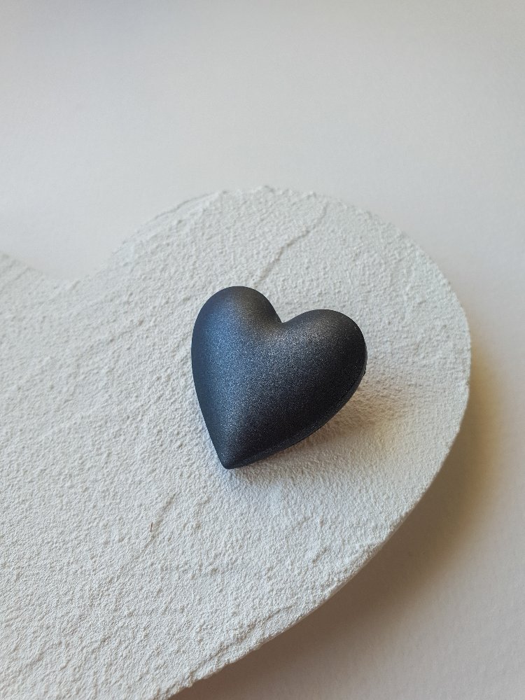 Bubble Hearts Broş Steel