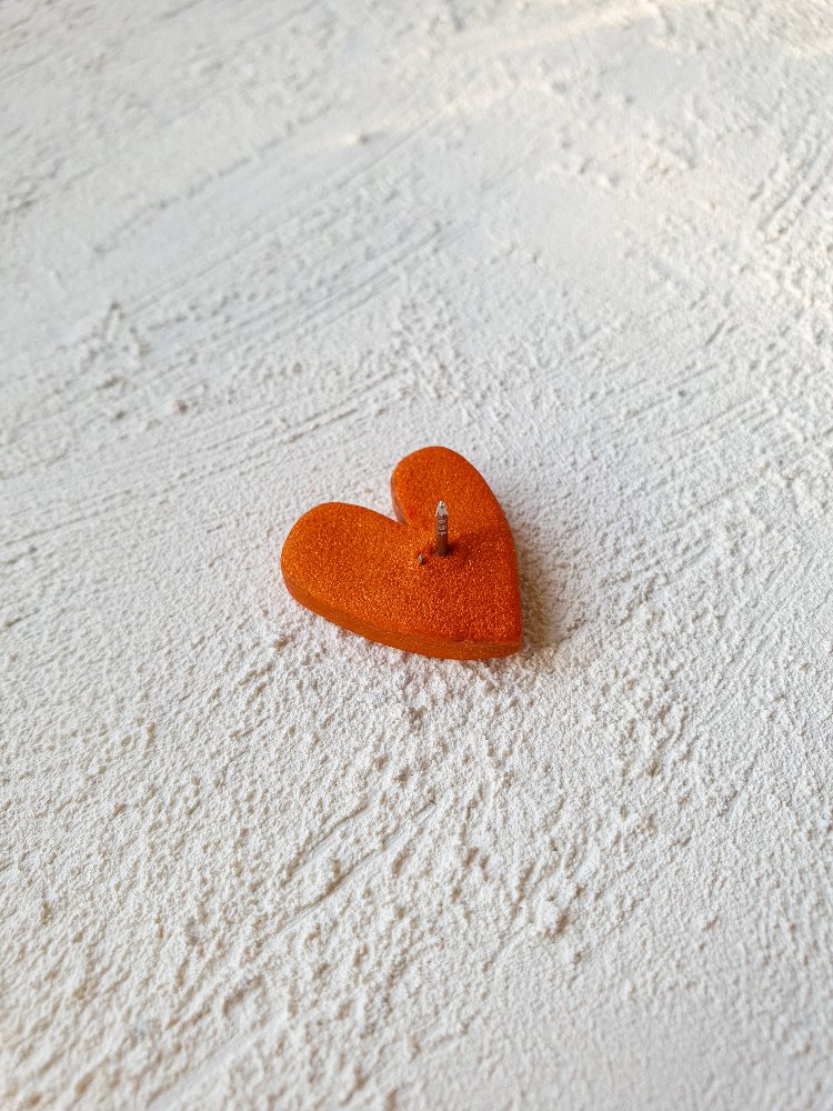 Jelly Hearts Broş Metallic Orange