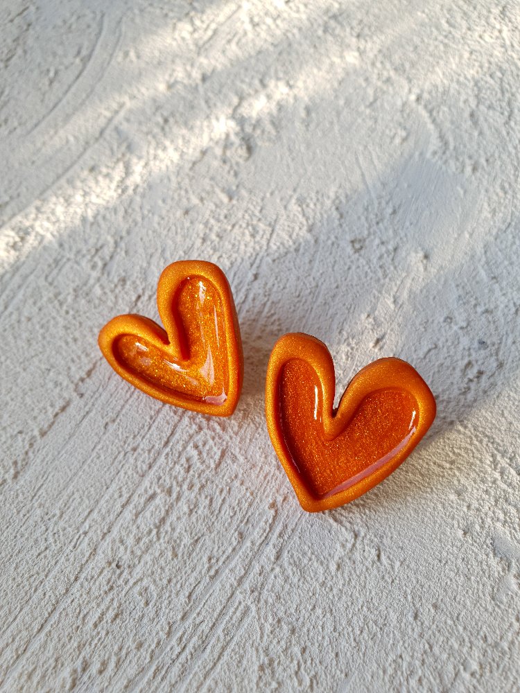 Jelly Hearts Metallic Orange