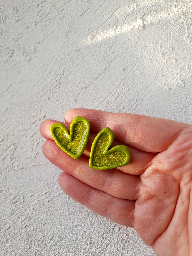 Jelly Hearts Metallic Green