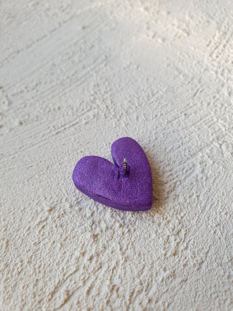Jelly Hearts Broş Metallic Lilac