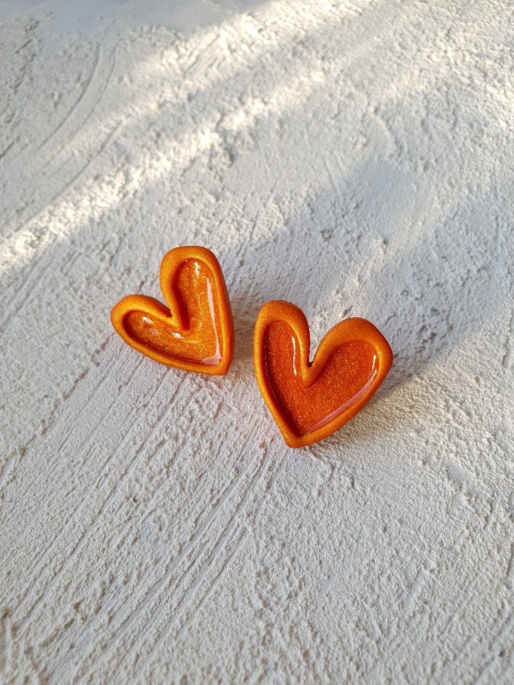 Jelly Hearts Metallic Orange