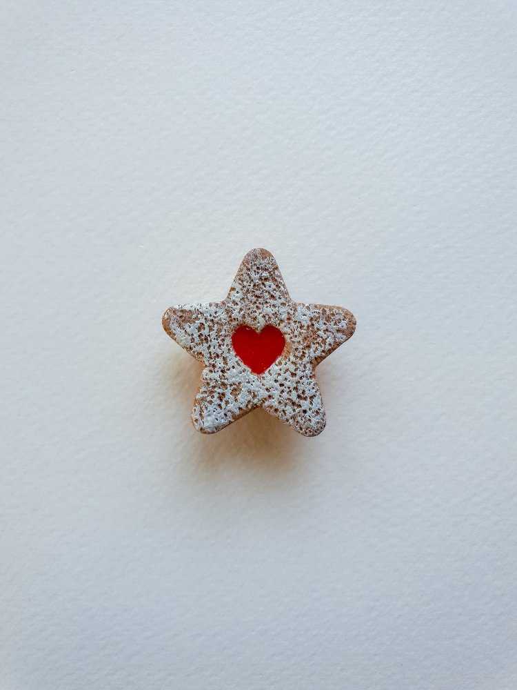 Linzer Star Kurabiye Broş