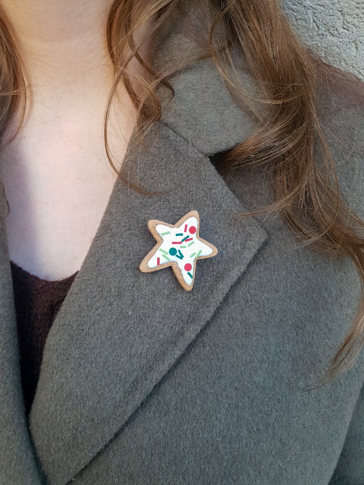 Sprinkled Star Kurabiye Broş