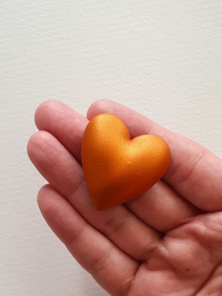 Bubble Hearts Broş Metallic Orange