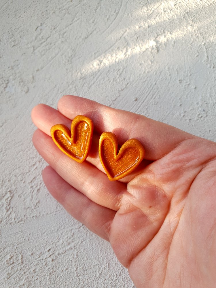 Jelly Hearts Metallic Orange