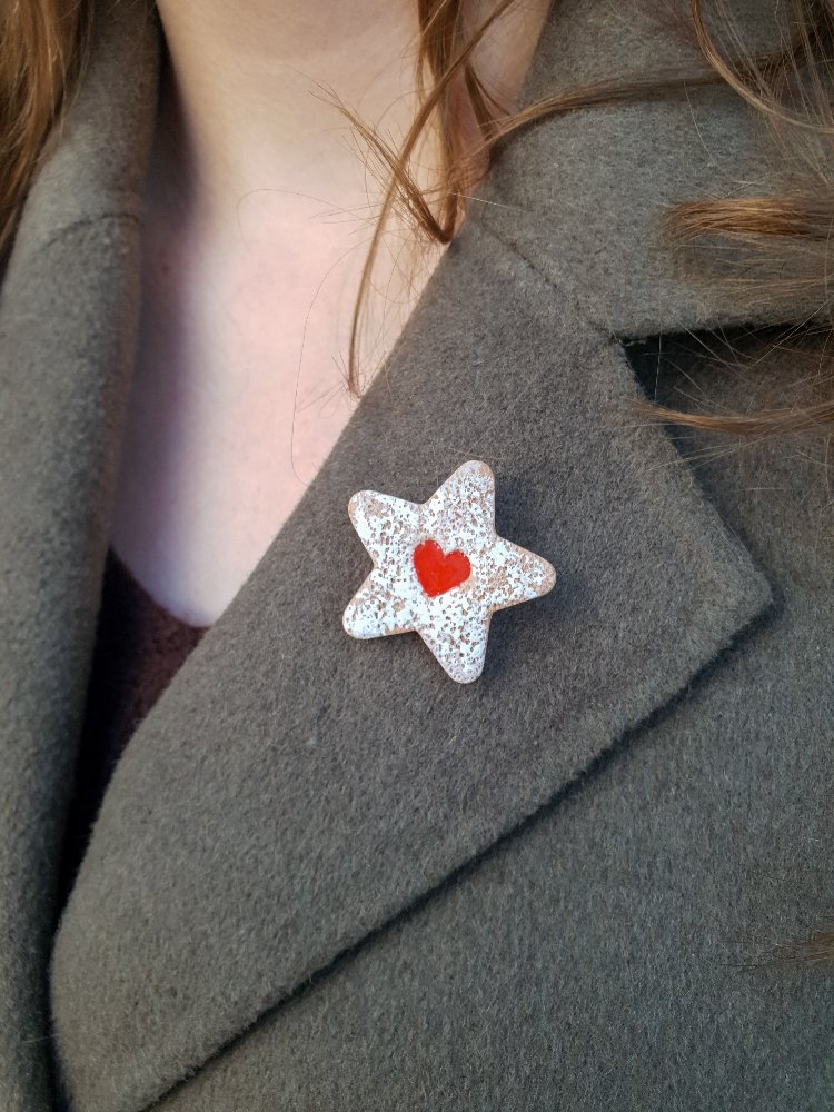 Linzer Star Kurabiye Broş