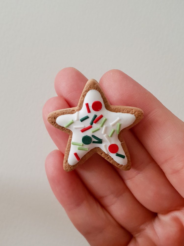 Sprinkled Star Kurabiye Broş