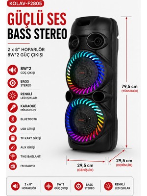 KOLAV F-2805 KARAOKE SİSTEM (KUTUSUZ)