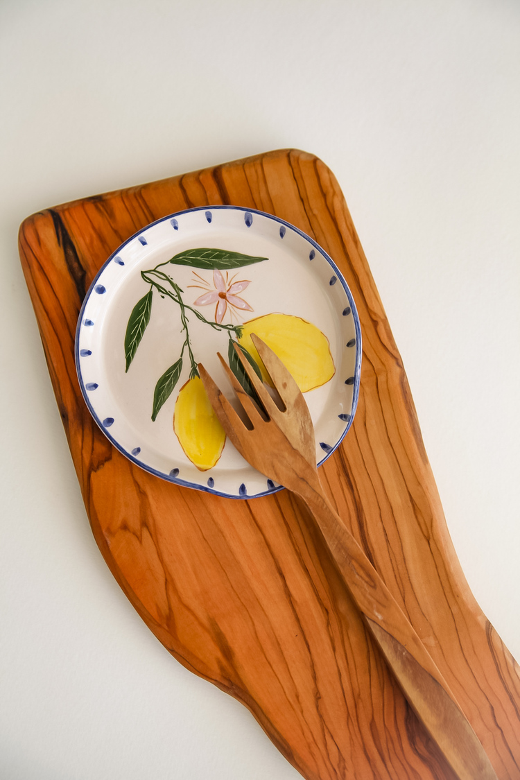 El Yapımı Kaşıklık Kirli Kaşık Altlığı Limon