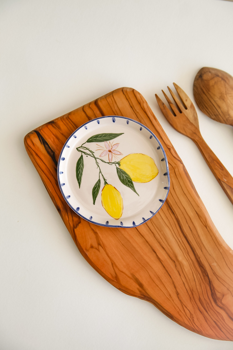 El Yapımı Kaşıklık Kirli Kaşık Altlığı Limon