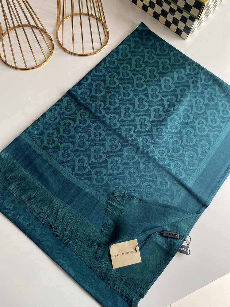 Burberry Kaşmir İpek Şal Petrol