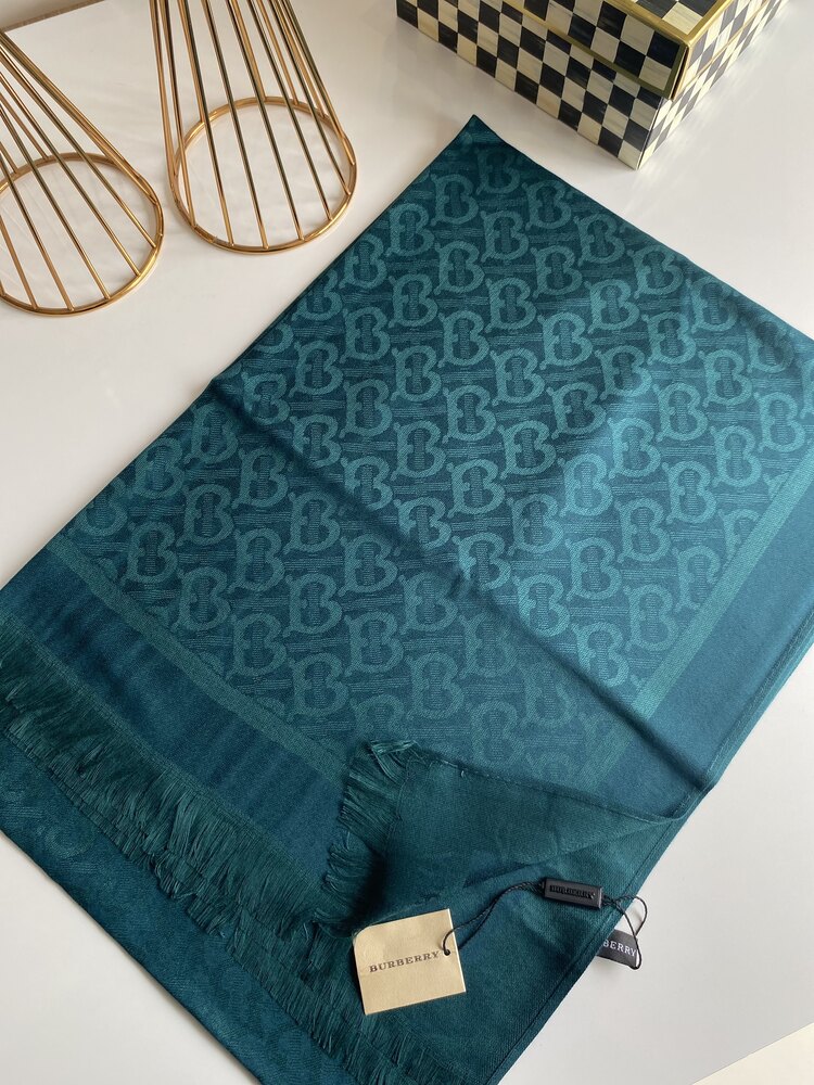 Burberry Kaşmir İpek Şal Petrol