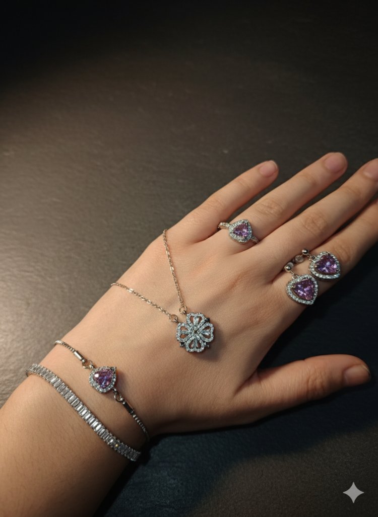 Sevgililer günü Premium Silver Set