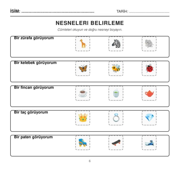 1.sınıf Nesne Belirleme