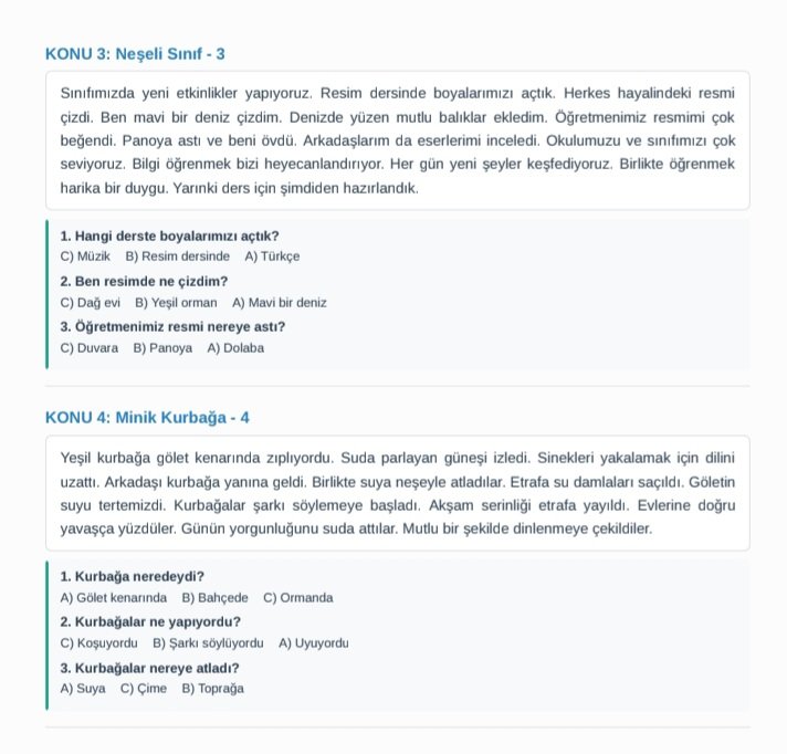 1.sınıf paragraf test okuma anlama(resimsiz)