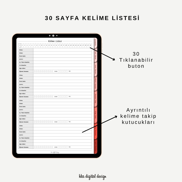 YÖKDİL AJANDASI (ZAMANSIZ)