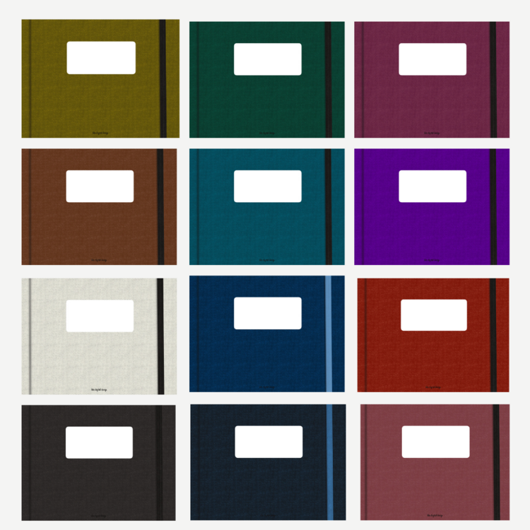 100 Farklı Renkte Defter Kapağı, Yatay Boyut