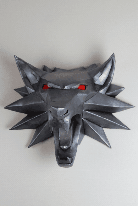 Fantasy Wolf Head Decor