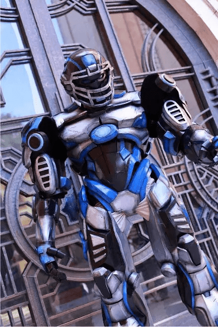 Futuristic Football Mascot Armor
