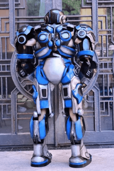Futuristic Football Mascot Armor