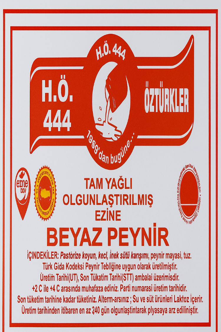 H.Ö 444 Ezine Peyniri 650 Gr