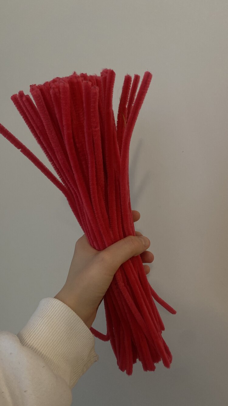50 ADET KOYU PEMBE ŞÖNİL
