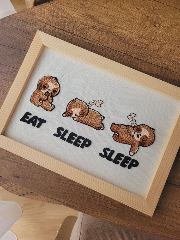 Eat Sleep Sleep Bebek Odası Pano