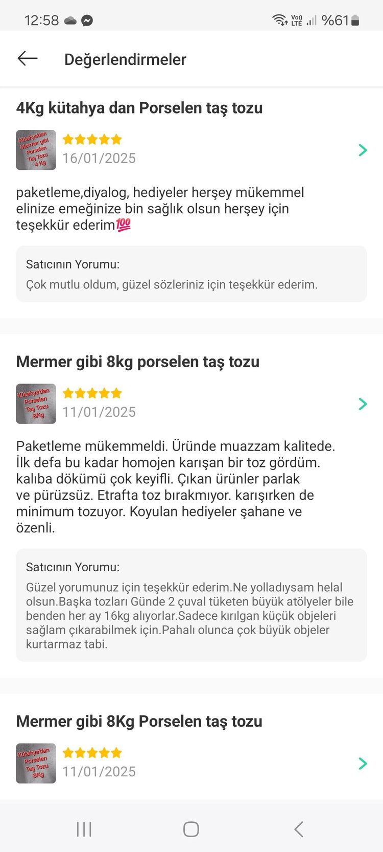 6V PORSELEN TAŞ TOZU ÖZELLİKLERİ