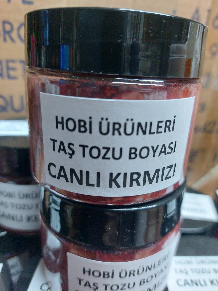 YENİ CANLI KIRMIZI TAŞ TOZU BOYASI