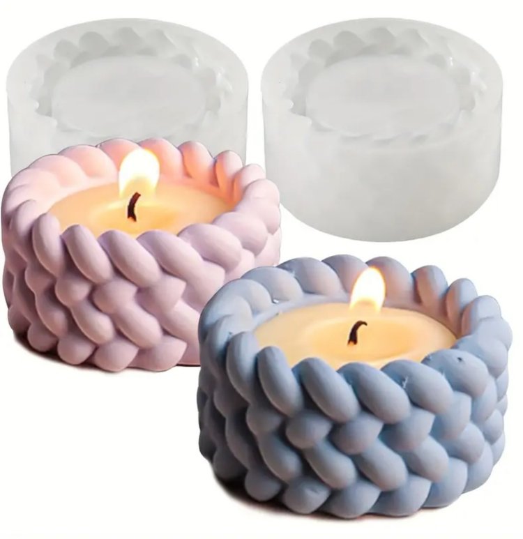 Örgülü Yuvarlak tealight mumluk