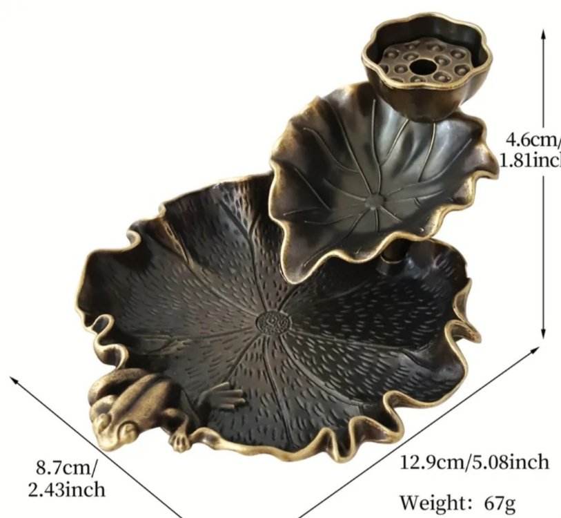 2 Adet Lotus Yaprağı Metal Geri Akış Tütsülük 