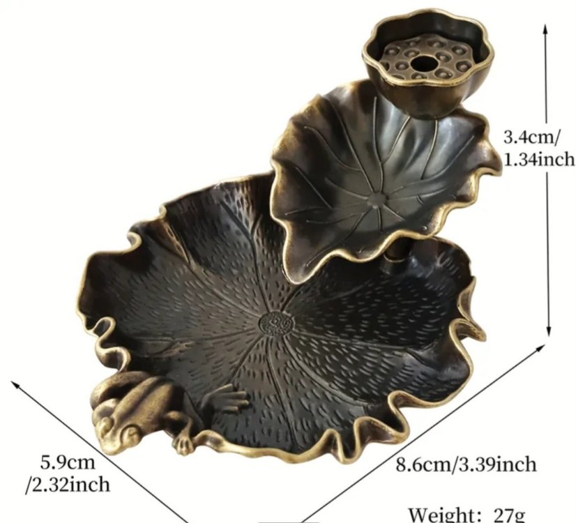 2 Adet Lotus Yaprağı Metal Geri Akış Tütsülük 