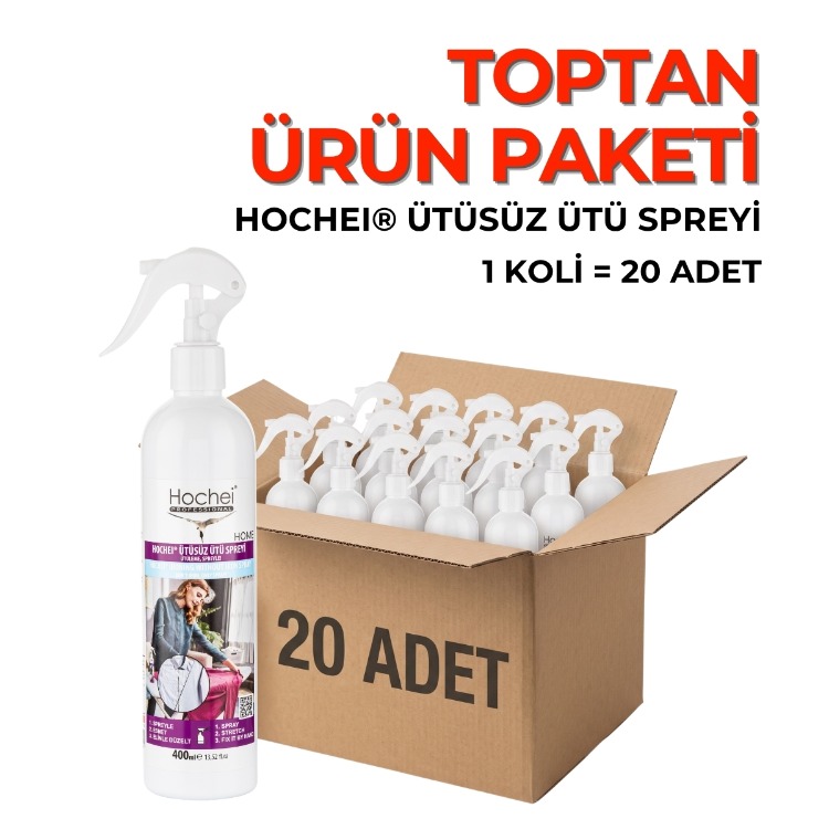 Hochei TOPTANCI PAKETİ Ütüsüz Ütü Spreyi 400 ml x 20 ADET