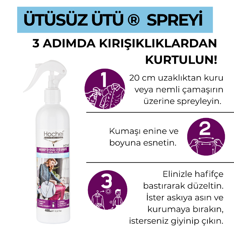 Hochei Ütüsüz Ütü Spreyi ( Sprey) 400 ml