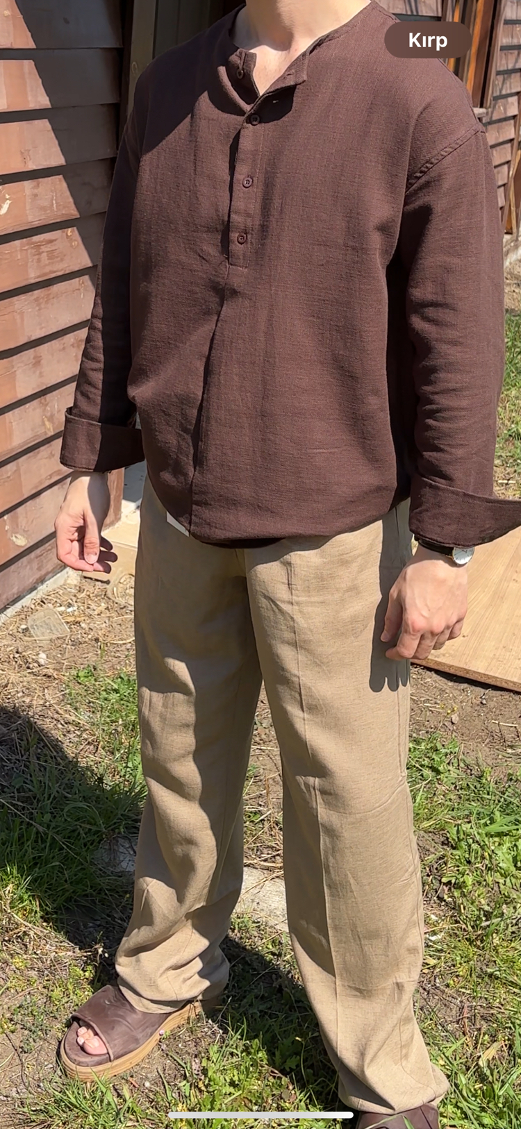 Kum rengi Hamketen pantolon 
