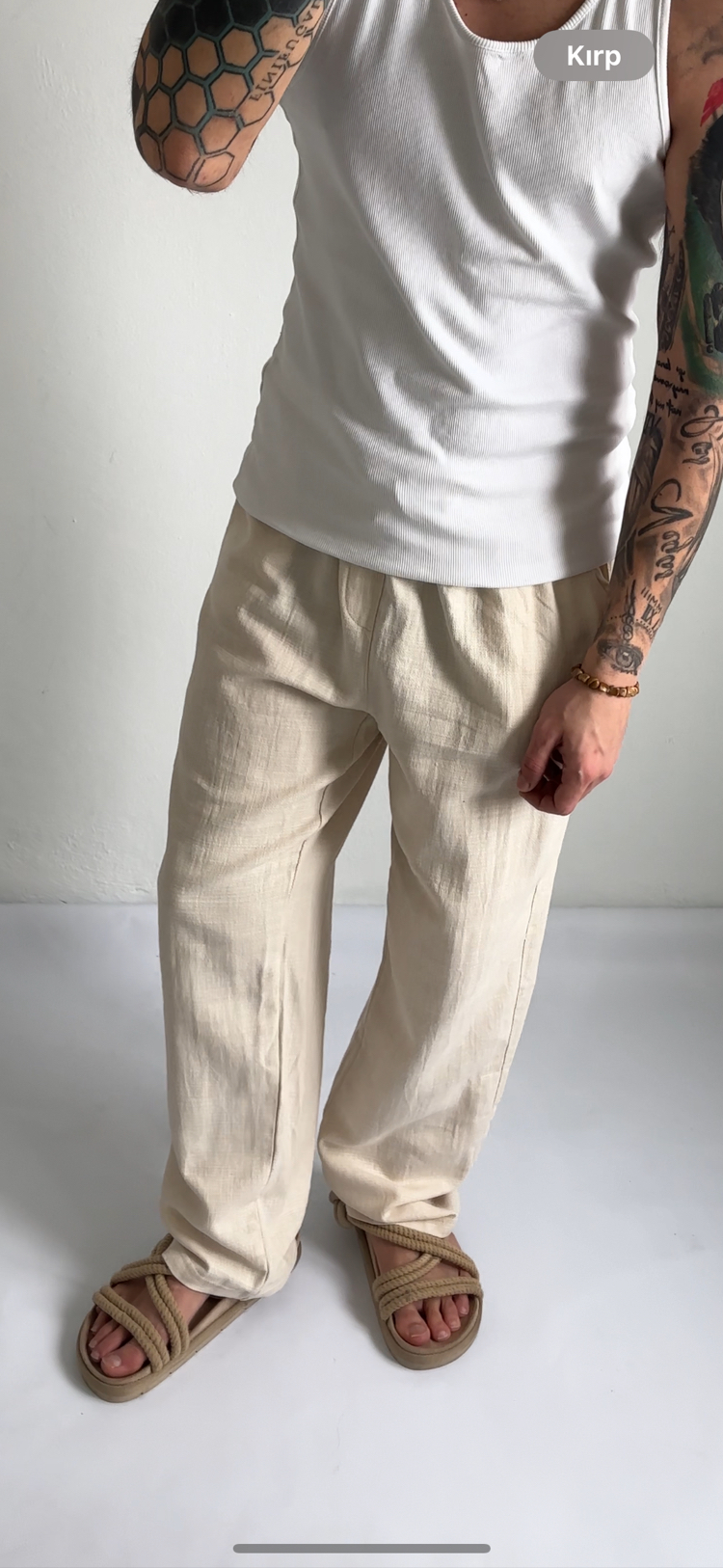 308# Bej renk keten pantolon 