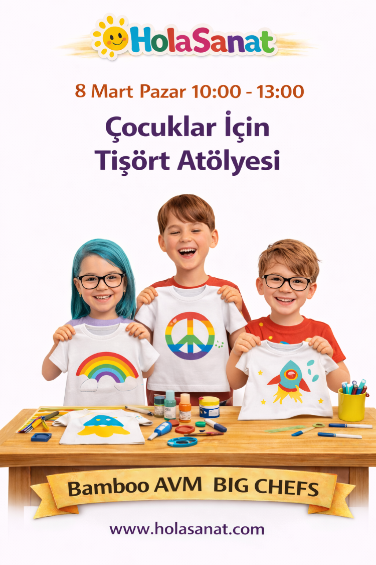 Hola Sanat Çocuklar İçin Tişört Atölyesi