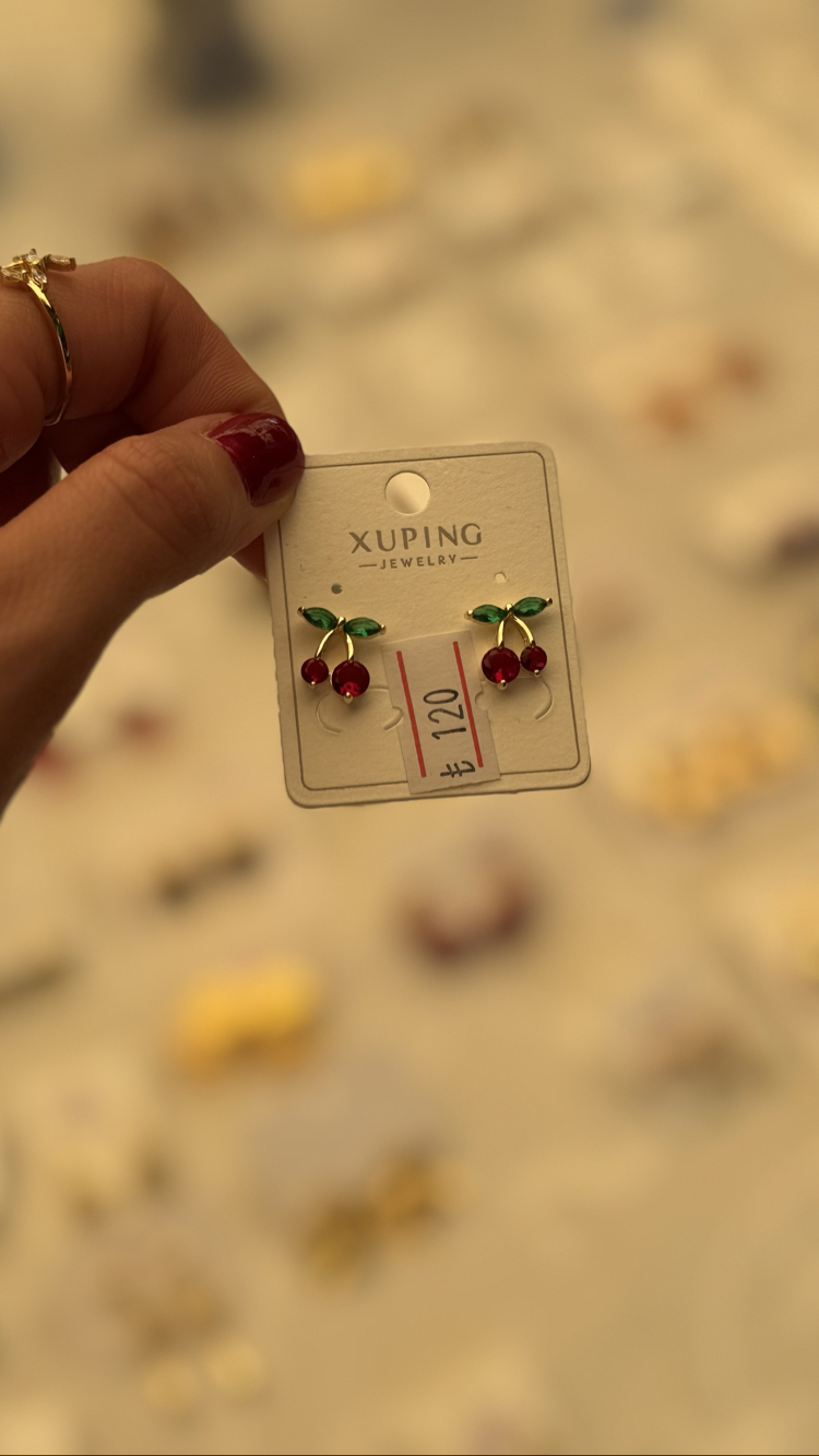 Mini kirazlı küpe 