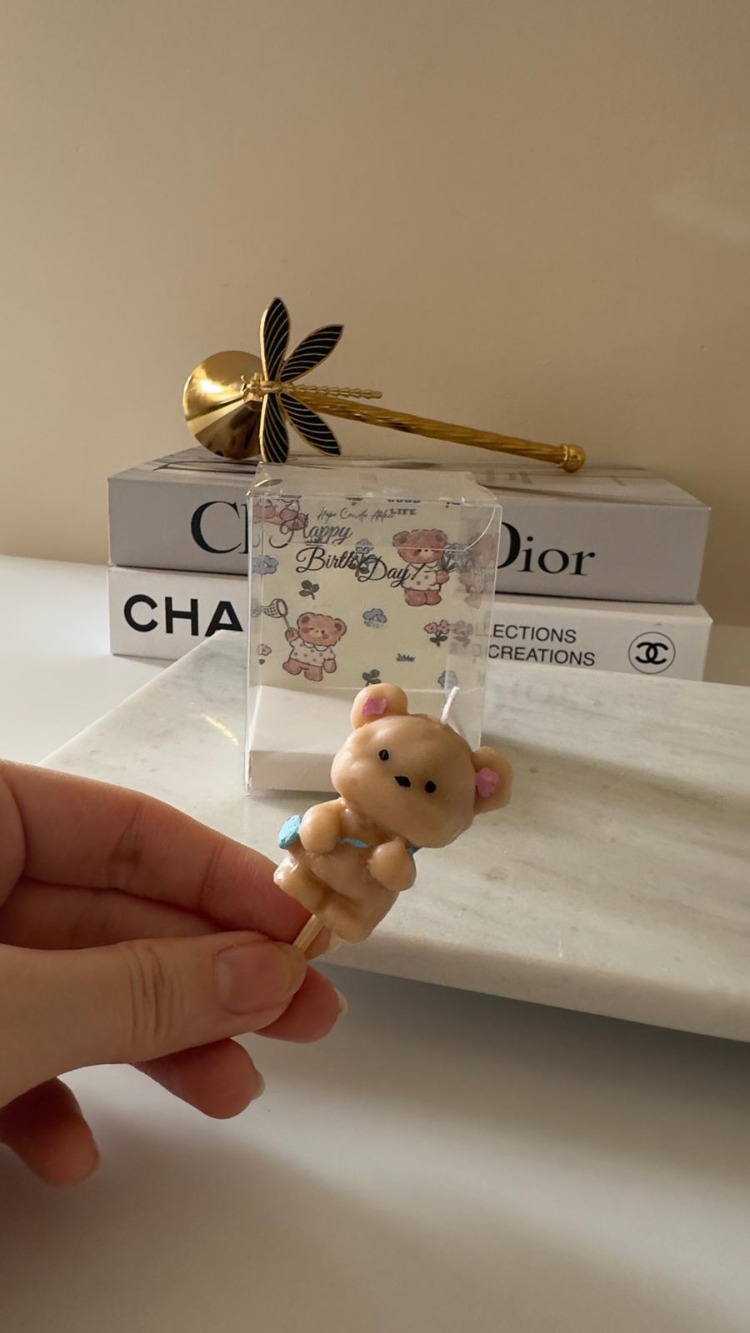 Cutie Ayıcık Pasta Mumu
