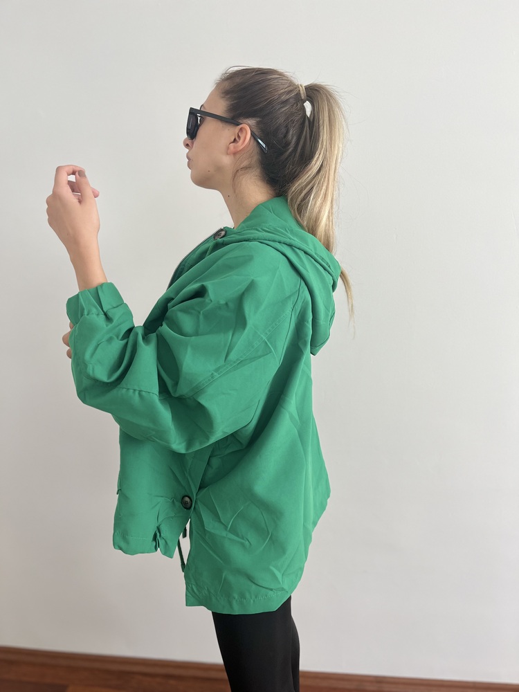 Yeşil Zara Marka Oversize Mont