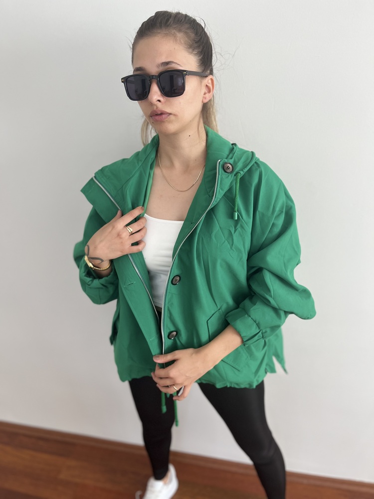 Yeşil Zara Marka Oversize Mont