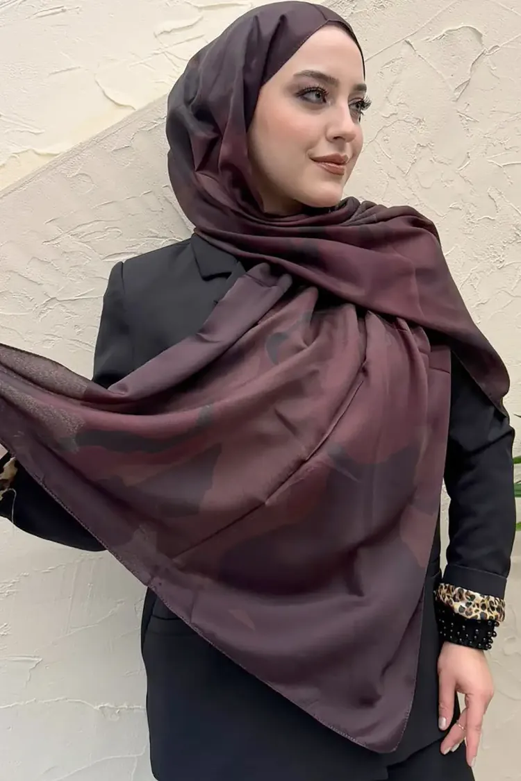 SOYUT DESEN VUAL SOFT BORDO ŞAL